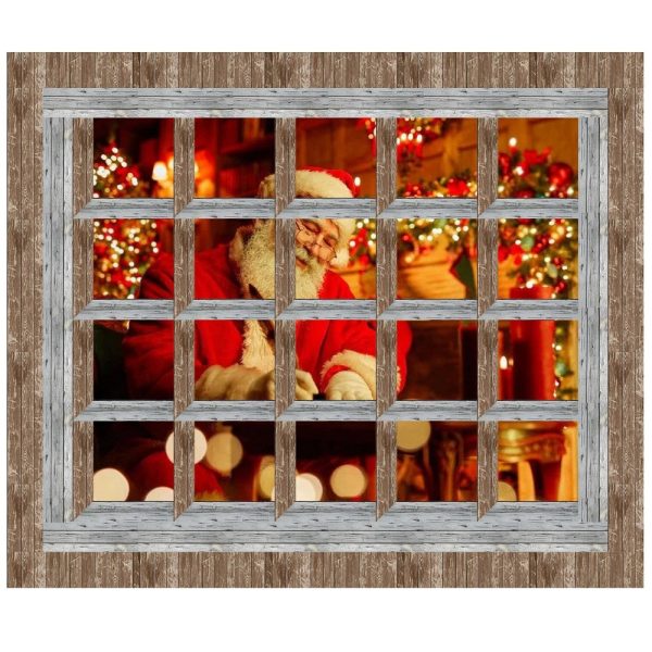 Window to the World - Santa By The Fire Wall Hanging Kit - 53 1 2” x 45  Sale