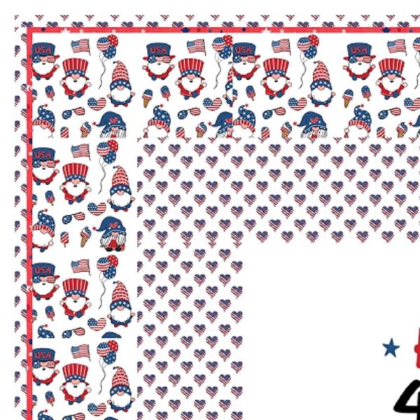 Happy 4th of July Gnomes Wall Hanging  42  x 42  Supply - Image 2