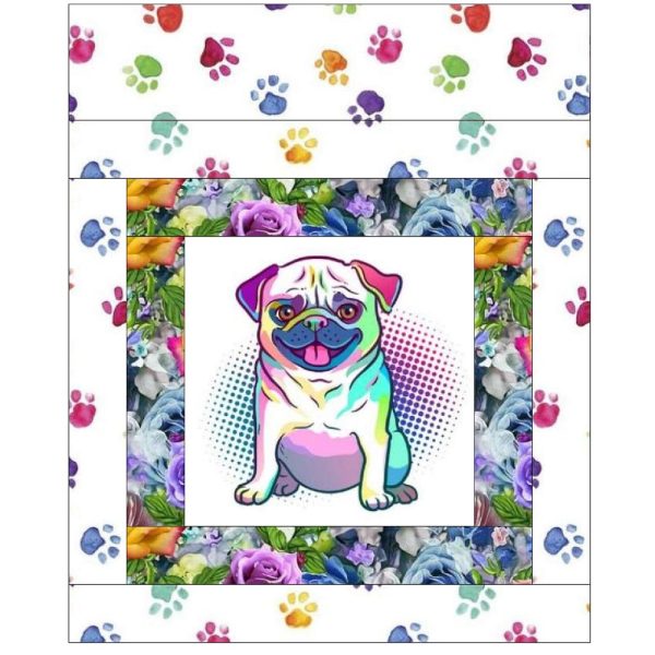 Colorful Pooch Mini Wall Hanging 9  x 9  on Sale - Image 2
