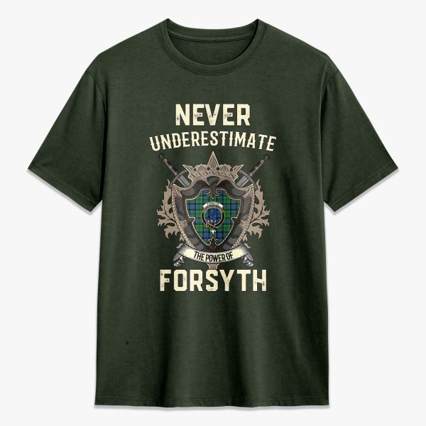 Forsyth Ancient Tartan Crest 2D T-shirt - Never Underestimate Style on Sale - Image 5