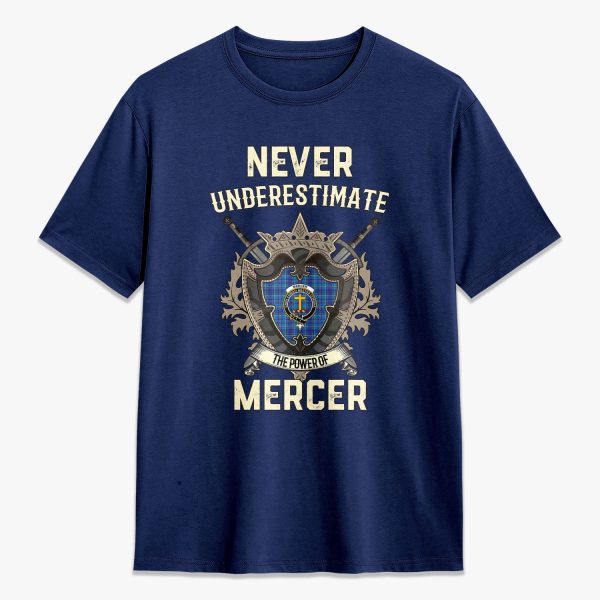 Mercer Modern Tartan Crest 2D T-shirt - Never Underestimate Style Online Hot Sale - Image 3