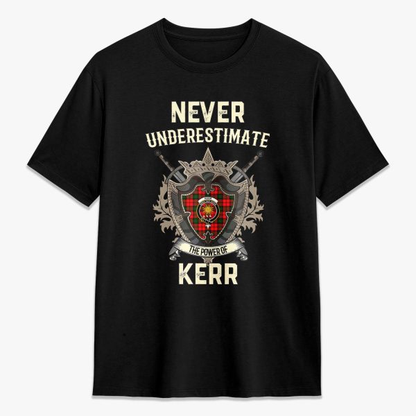 Kerr Modern Tartan Crest 2D T-shirt - Never Underestimate Style For Discount