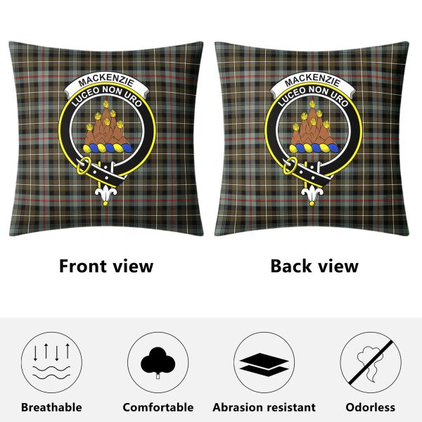 MacKenzie Weathered Tartan Crest Pillow Cover Hot on Sale - Image 4