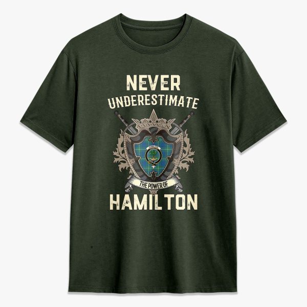 Hamilton Hunting Ancient Tartan Crest 2D T-shirt - Never Underestimate Style on Sale - Image 5