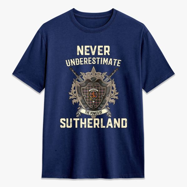 Sutherland Weathered Tartan Crest 2D T-shirt - Never Underestimate Style Supply - Image 3