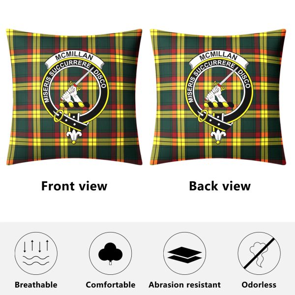 McMillan Old Modern Tartan Crest Pillow Cover Cheap - Image 4