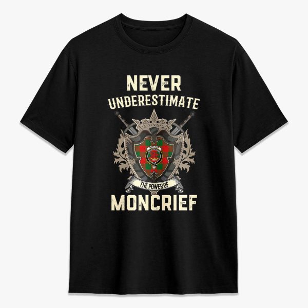 Moncrief Tartan Crest 2D T-shirt - Never Underestimate Style Online Hot Sale
