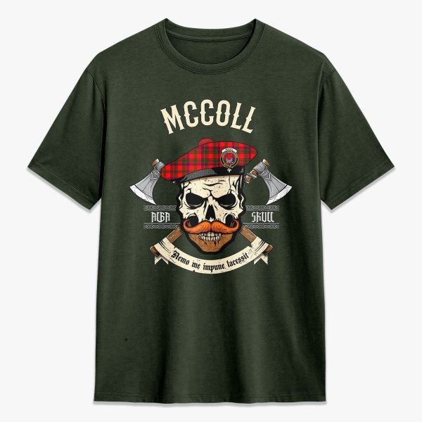 McColl Tartan Crest 2D T-shirt - Alba Skull Style For Cheap - Image 5