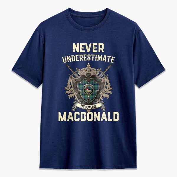 MacDonald of the Isles Hunting Ancient Tartan Crest 2D T-shirt - Never Underestimate Style For Discount - Image 3