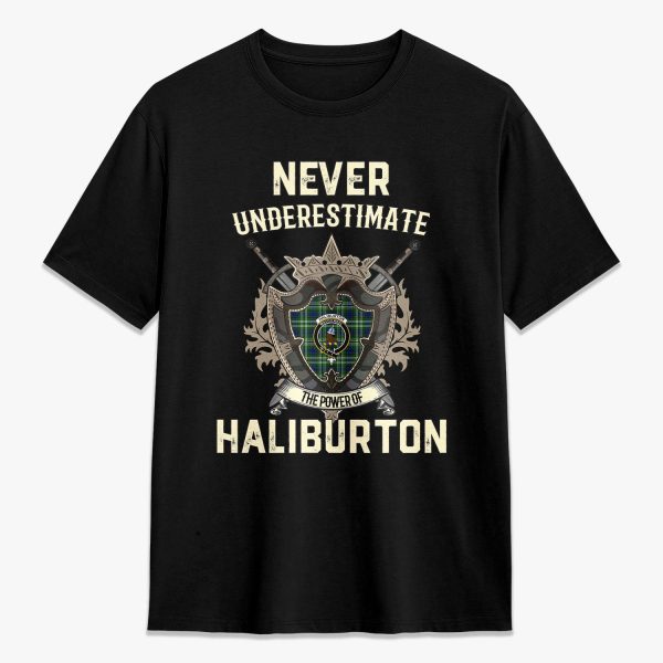 Haliburton Tartan Crest 2D T-shirt - Never Underestimate Style Online Hot Sale
