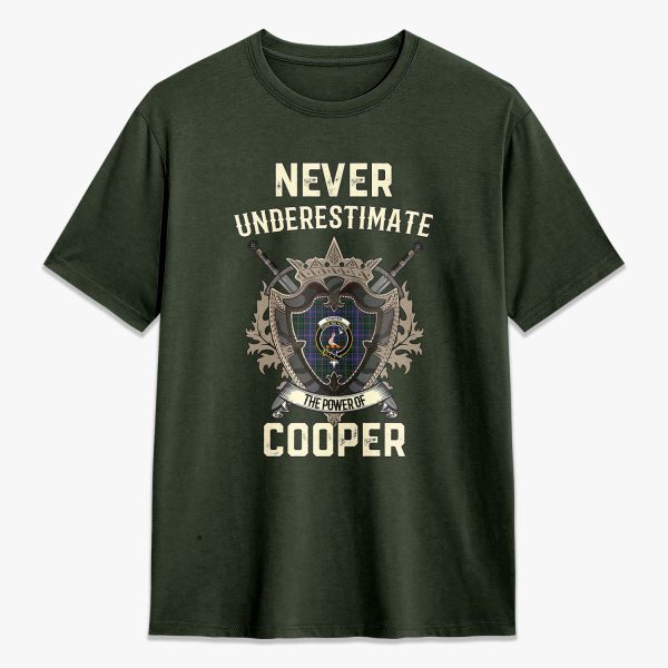 Cooper Tartan Crest 2D T-shirt - Never Underestimate Style For Sale - Image 5