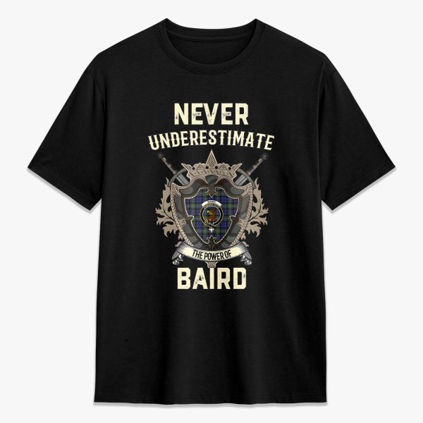 Baird Modern Tartan Crest 2D T-shirt - Never Underestimate Style Online