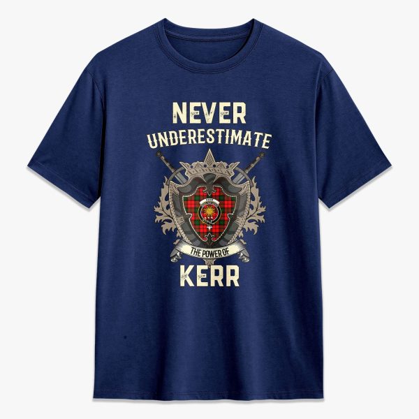 Kerr Modern Tartan Crest 2D T-shirt - Never Underestimate Style For Discount - Image 3