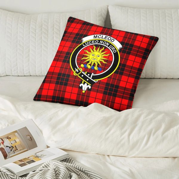 McLeod of Raasay Tartan Crest Pillow Cover Cheap - Image 2