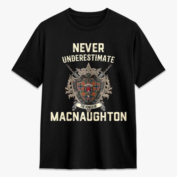 MacNaughton Ancient Tartan Crest 2D T-shirt - Never Underestimate Style Online
