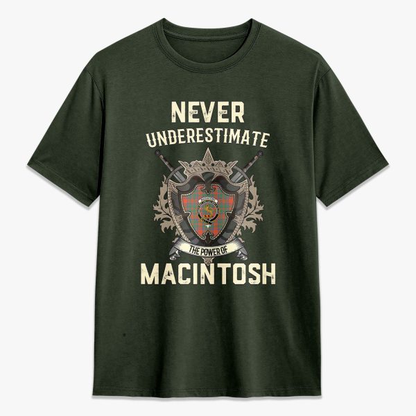 MacIntosh Ancient Tartan Crest 2D T-shirt - Never Underestimate Style For Sale - Image 5