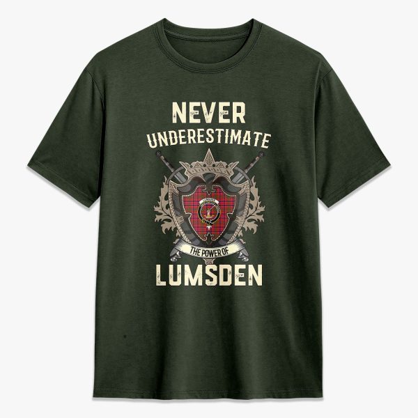 Lumsden Modern Tartan Crest 2D T-shirt - Never Underestimate Style Discount - Image 5