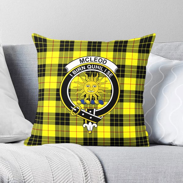 McLeod of Lewis Modern Tartan Crest Pillow Cover Online Hot Sale