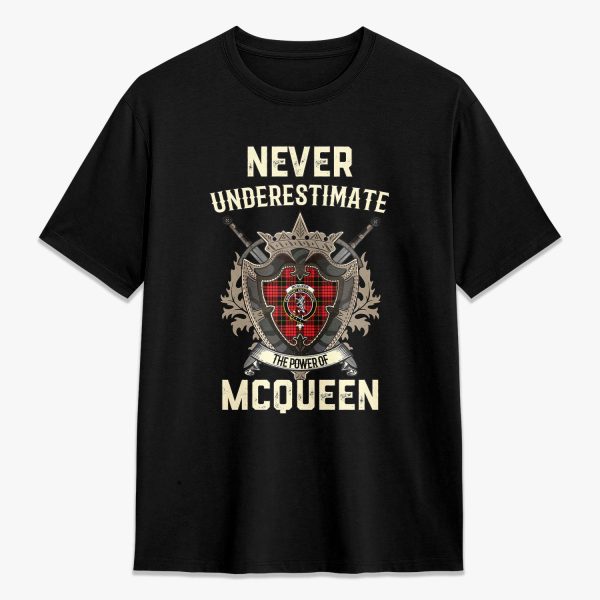 McQueen Modern Tartan Crest 2D T-shirt - Never Underestimate Style For Sale