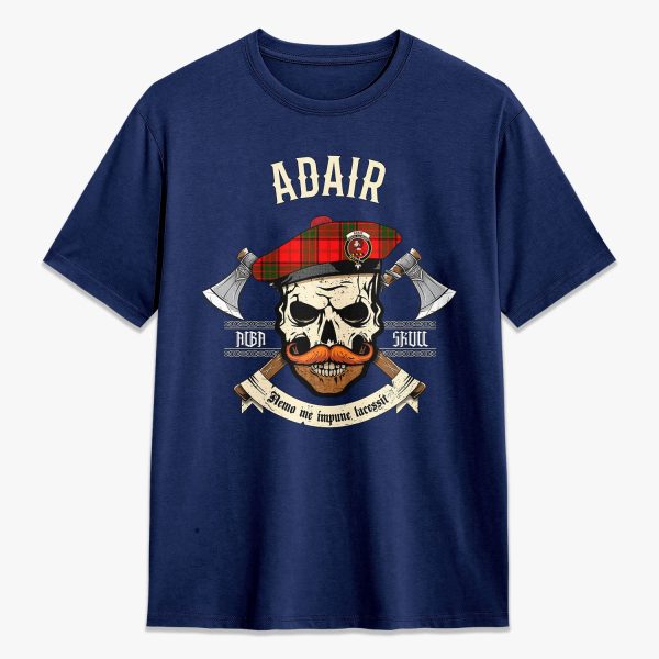 Adair Modern Tartan Crest 2D T-shirt - Alba Skull Style Supply - Image 3