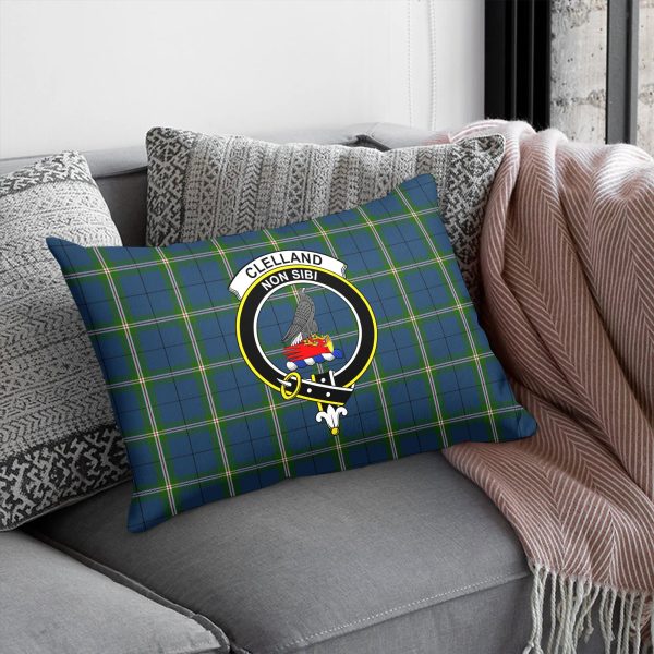 Clelland Tartan Crest Pillow Cover Online now - Image 5