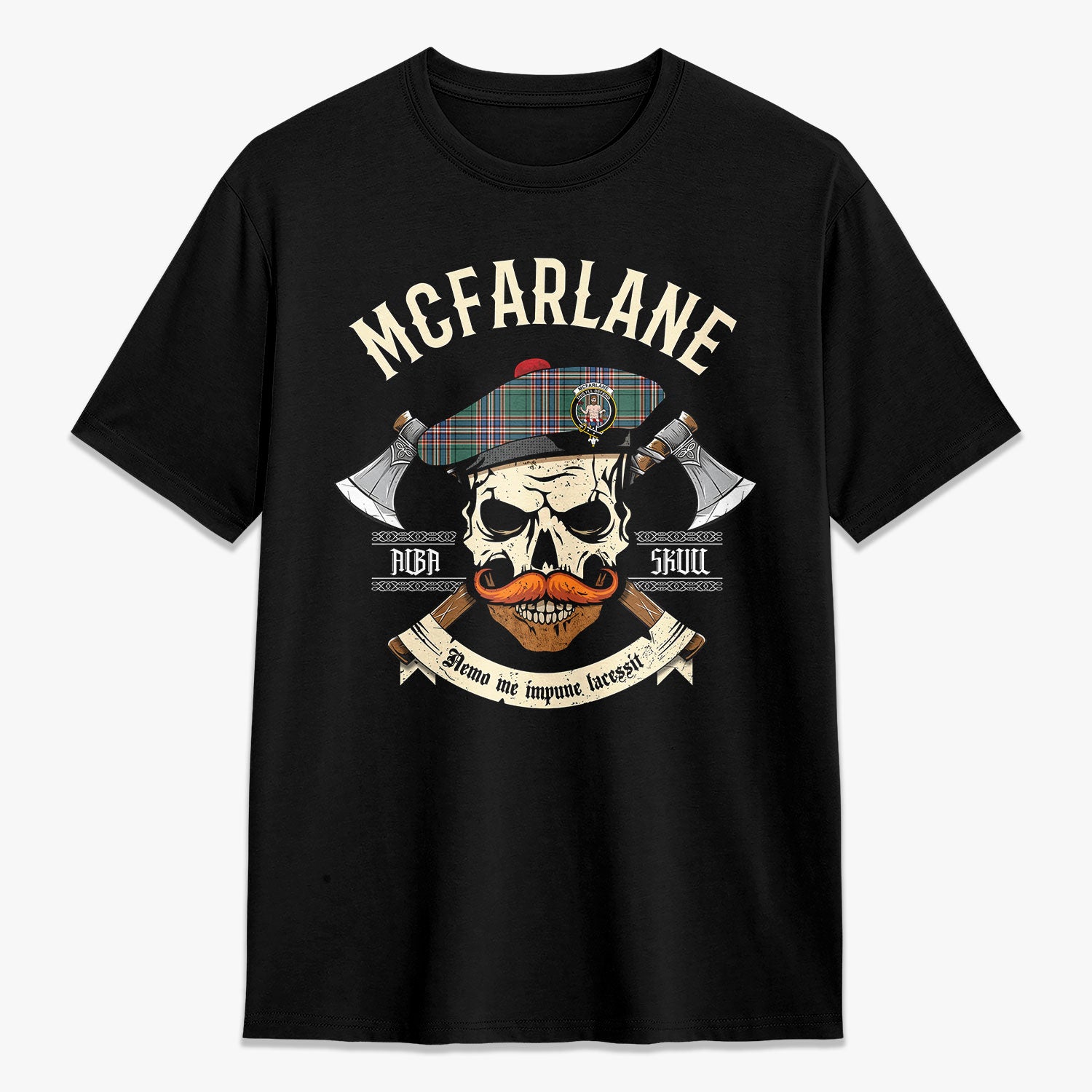 McFarlane Hunting Ancient Tartan Crest 2D T-shirt – Alba Skull Style Online