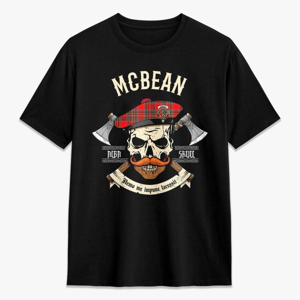 McBean Tartan Crest 2D T-shirt - Alba Skull Style Fashion