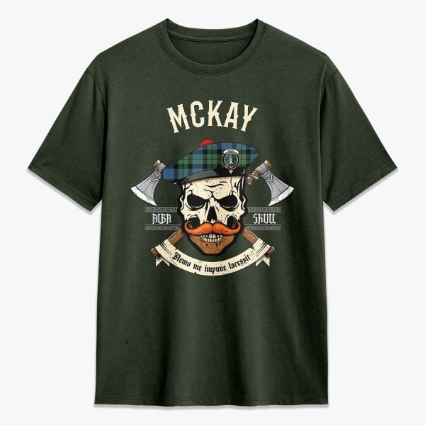 McInnes Ancient Tartan Crest 2D T-shirt - Alba Skull Style Online Hot Sale - Image 5