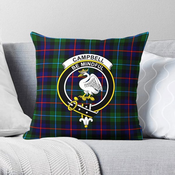 Campbell of Cawdor Modern Tartan Crest Pillow Cover Fashion
