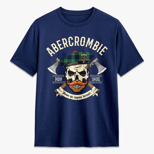 Abercrombie Tartan Crest 2D T-shirt - Alba Skull Style Fashion - Image 3