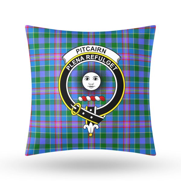 Pitcairn Hunting Tartan Crest Pillow Cover For Cheap - Image 3