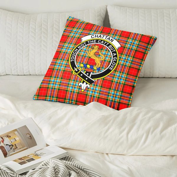 Chattan Tartan Crest Pillow Cover on Sale - Image 2