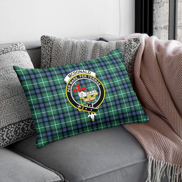 McDonald of the Isles Hunting Ancient Tartan Crest Pillow Cover Online now - Image 5