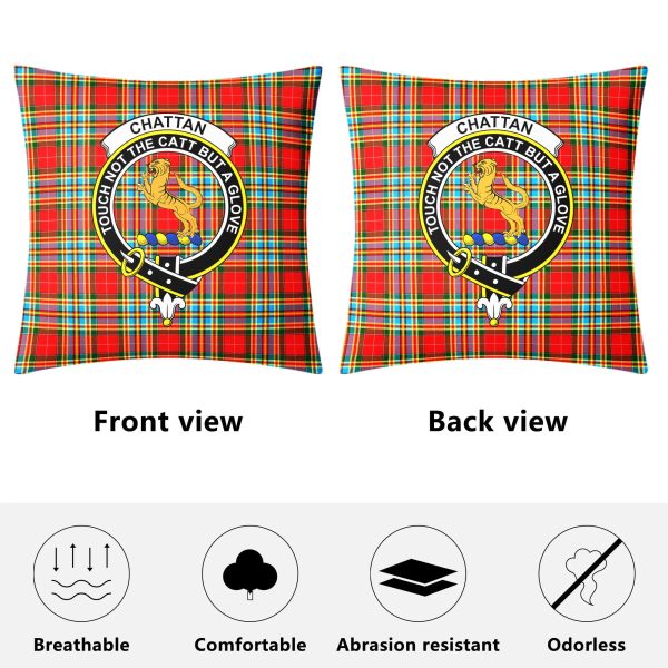 Chattan Tartan Crest Pillow Cover on Sale - Image 4