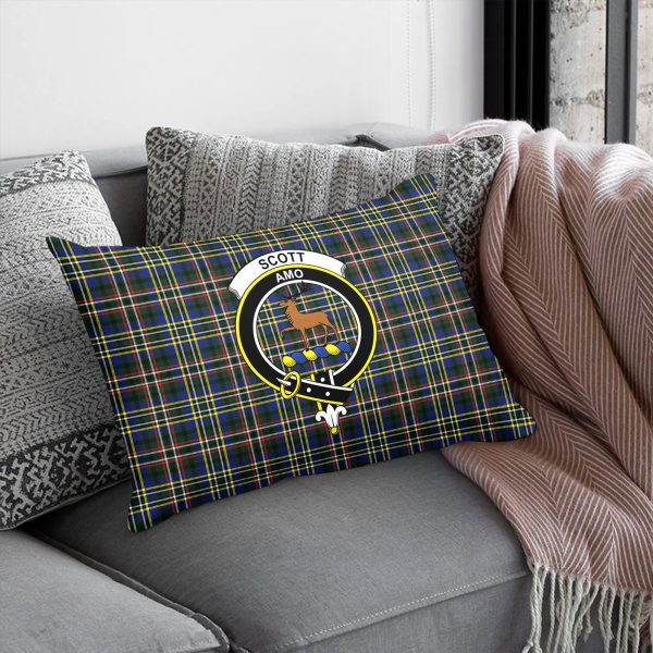 Scott Green Modern Tartan Crest Pillow Cover Sale - Image 5