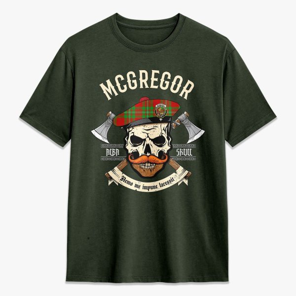 McGregor Modern Tartan Crest 2D T-shirt - Alba Skull Style Supply - Image 5