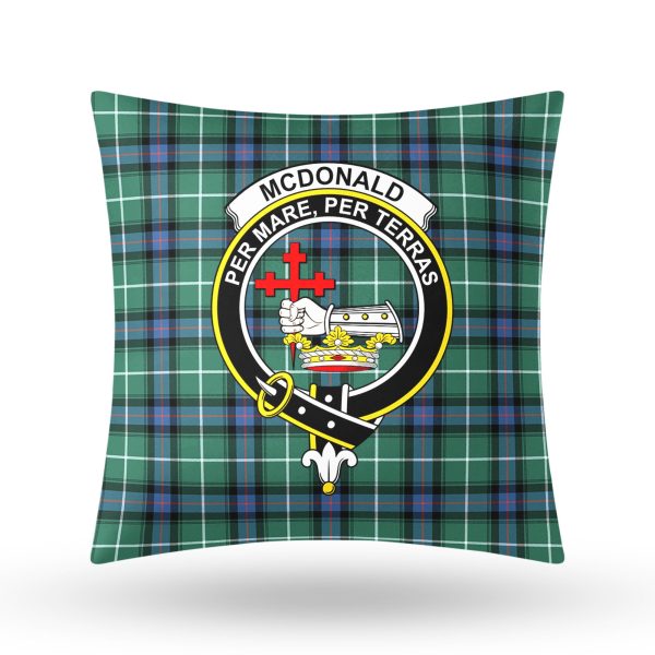 McDonald of the Isles Hunting Ancient Tartan Crest Pillow Cover Online now - Image 3
